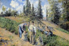 01C The Harvest, Pontoise - Camille Pissarro 1881 - Robert Lehman Collection New York Metropolitan Museum Of Art